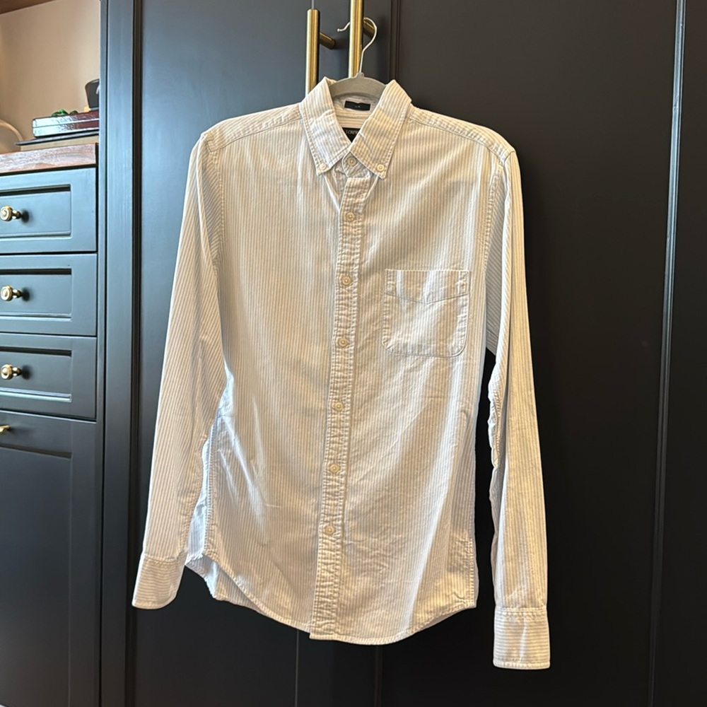 J. CREW MEN’S BLUE COTTON SHIRT